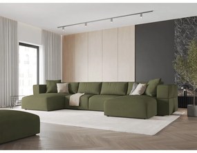 Világoszöld sarokkanapé ("U" alakú) Esther – Milo Casa