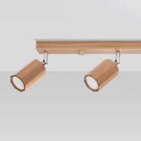 Sollux SL.1031 - Spotlámpa ZEKE 4xGU10/40W/230V tölgy