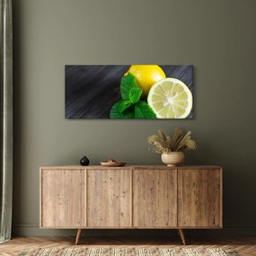 Citrom és a menta az asztalon képe (120x50 cm)