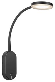 NORDLUX Mason fali lámpa, fekete, 3000K melegfehér, beépített LED, 5W, 360 lm, 10cm átmérő, 47131003