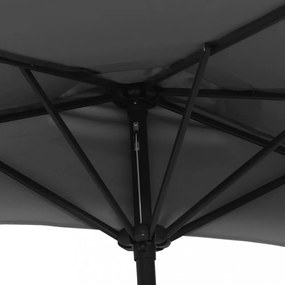 antracit féloldalas erkély napernyő alumíniumrúddal 300x155 cm