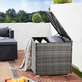 Casaria® Tárolódoboz 75x75x70 cm - szürke