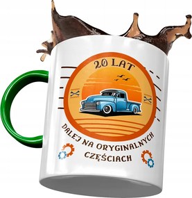 Zöld Bögre Születésnapra 20 20. 20. Ajándék Nyomtatott Fotóval