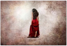 Poszterek 200x135 Csaj piros ruhában