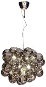 ByRydens 4200440-4505 - Csillár zsinóron GROSS 8xG9/4W/230V füstös/fekete