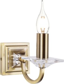 LAURA ASHLEY3727735-Q CARSON Kristály Fali Lámpa Antik sárgaréz, Fehér E14 IP20