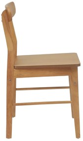 Étkezőszék 2 pcs Természetes Tömör fa