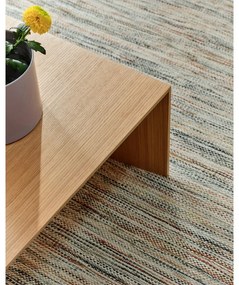 Világos natúr színű dohányzóasztal tölgyfa dekorral 70x140 cm Litto – Kave Home