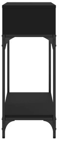 fekete szerelt fa tálalóasztal 100 x 30,5 x 75 cm