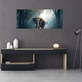Elefánt a dzsungelben képe (120x50 cm)