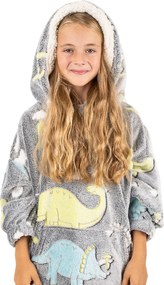 4Home Dino mikroplüss gyapjú hatású világító takaró pulóver, uni S - gyerek méret