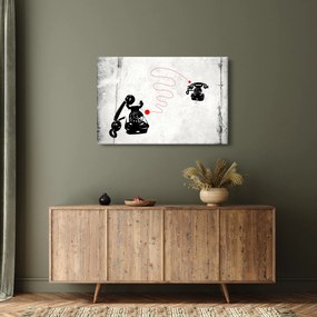 Kép - Telefon rajza Banksy stílusában (90x60 cm)