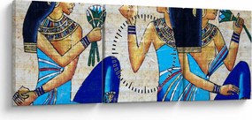 Kép - egyiptomi festmények (órával) (90x30 cm)