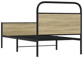 ágykeret matrac nélkül 80x200 cm sonoma tölgyfa műfa