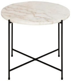 Kerek tárolóasztal márvány asztallappal ø 52 cm Avila – Actona