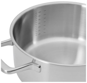 Indukciós tűzhelyhez alkalmas rozsdamentes acél lábas fedővel 4 l Lucca 3.0 – FABINI