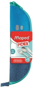 Evőeszközkészlet, fém, szövet tok, MAPED PICNIK Concept Kids, kék (IMA878003)
