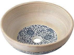 Sapho Priori Mosdókagyló 41 cm átmérővel, túlfolyó nélkül, bézs színben PI011