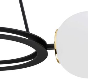 Argon 6150 - Csillár rúdon AMALFI 3xE27/15W/230V fekete/fehér