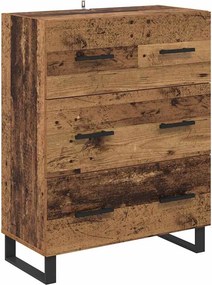 vidaXL Széf fiókkal Öreg fa 69,5 x 34 x 90 cm Műszaki fa és vas