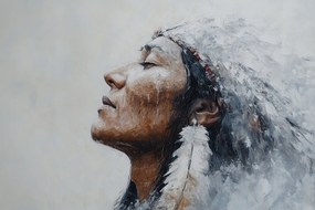 Vászonkép Canvas Indián Sámán Portré Etno Művészet Usa 120x80