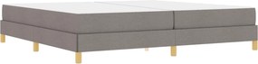 vidaXL Boxrugós ágy matracmal Tópszínű 200 x 200 cm szövet