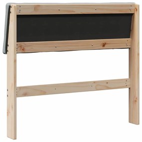 Kárpitozott fejtámla Világosszürke 90 cm Tömör fenyőfa