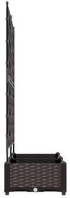 Kert Cserép Trellis-szel 2 db Barna 80x40x125.5 cm