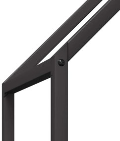 fekete hidegen hengerelt acél tűzifatároló 60x25x60 cm