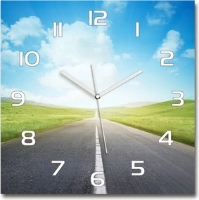 Nagy üveg falióra Út a réten át 60x60