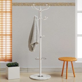 Casaria® Álló ruhafogas – fehér 173 cm