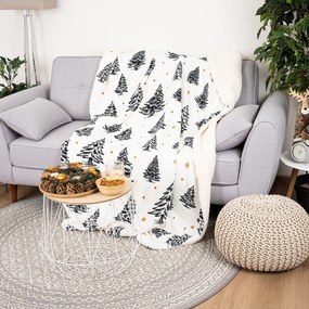 4Home Frosted Trees gyapjú hatású pléd, 150 x 200 cm