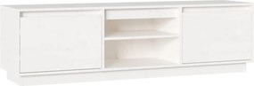 vidaXL fehér tömör fenyőfa TV-szekrény 140 x 35 x 40 cm