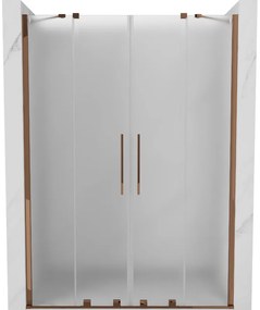 Mexen Velar Duo, tolózuhanyajtó nyitáshoz 140 cm, 8 mm-es matt üveg, rózsaszín arany, 871-140-000-32-60