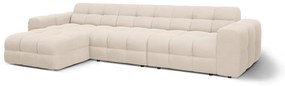 Bézs sarokkanapé (bal oldali-heverő résszel) Kendal – Micadoni