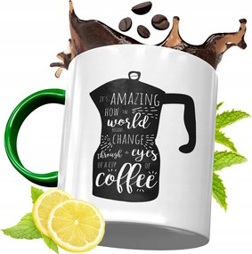 Zöld Bögre Baristáknak Születésnapi Ajándék fényképes nyomtatással