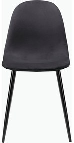 Sötétszürke bársony étkezőszék szett 4 db-os Monza – Støraa