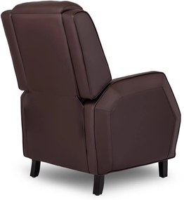 Elegáns Dönthető Relaxfotel Barna Eco-bőr Kárpittal. VIPER