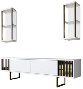 TV szekrény Gold Line - White, Black