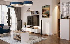 Nappali fal, fehér/artisan tölgy, MILONA