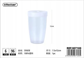 Elegáns fogkefetartó fehér színben