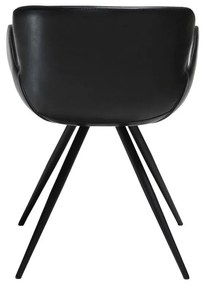 Fekete kárpitozott karfás étkezőfotel Gaia – DAN-FORM Denmark