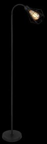 Globo 15351S Állólámpa fém fekete matt, fémhálós fekete matt, lábkapcsoló a kábelben, flexo, HxSzxM: 370x220x1750mm, kábelhossz 1800mm, nem tartozék: 1x E27 40W 230V