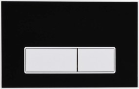 Frida nyomógomb, üveg, fekete, Geberit Sigma Duofix UP320 UP720 WC-kerethez