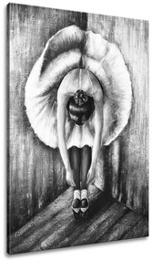 Gario Kézzel festett kép A szürke balett-táncosno bemelegítése Méret: 70 x 100 cm