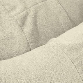 Krémszínű buklé babzsákfotel Roll 105 – SLOWDOWN