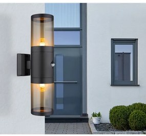 Globo 32014-2BS-Kültéri fali lámpa érzékelővel XELOO 2xE27/40W/230V IP44
