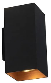 Okos fali lámpa fekete aranyszínű négyzettel, 2 db Wifi GU10 - Sab