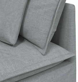világosszürke moduláris kanapé sarokmodul párnákkal 100 cm