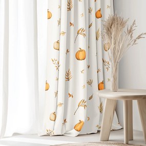 Goldea pamut drapéria - őszi tökök és levelek 280x150 cm